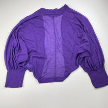 Load image into Gallery viewer, Womens SABA, purple lightweight knit shrug cardigan / top, L: 43cm, GUC, size 10,  