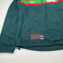 Load image into Gallery viewer, Womens NRL Team Authentic, Souths Rabbitohs 2008 official polar fleece sweater, L: 59cm approx, armpit to armpit: 48cm, armpit to cuff: 49cm, NEW, size 10-12,  