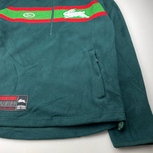 Load image into Gallery viewer, Womens NRL Team Authentic, Souths Rabbitohs 2008 official polar fleece sweater, L: 59cm approx, armpit to armpit: 48cm, armpit to cuff: 49cm, NEW, size 10-12,  