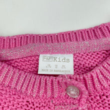 Load image into Gallery viewer, Girls F&amp;F, cotton blend knit cardigan, rainbows, EUC, size 6-7,  