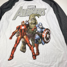 Load image into Gallery viewer, Boys Marvel, Avengers long sleeve pyjama top, EUC, size 14,  