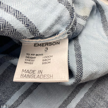 Load image into Gallery viewer, Boys Emerson, blue cotton long sleeve shirt, FUC, size 3,  