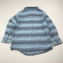 Load image into Gallery viewer, Boys Emerson, blue cotton long sleeve shirt, FUC, size 3,  