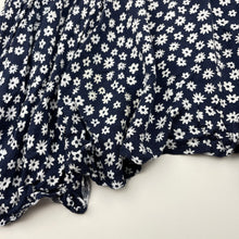 Load image into Gallery viewer, Girls Seed, navy &amp; white floral viscose dress, FUC, size 12, L: 74cm approx