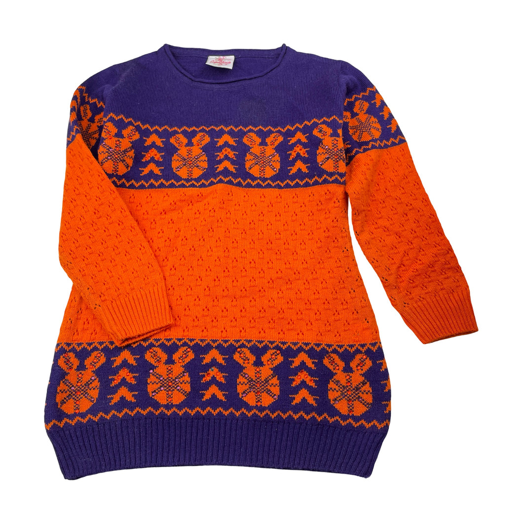 Girls Sportking Girl, knitted long sleeve dress, no size, armpit to armpit: 31cm, shoulder to cuff: 35cm, EUC, size 4, L: 47cm