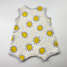 Load image into Gallery viewer, Unisex Dymples, cotton romper, sun, FUC, size 000,  