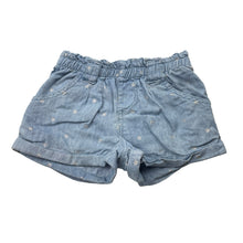 Load image into Gallery viewer, Girls Cotton On, chambray cotton shorts, elasticated, FUC, size 1,  