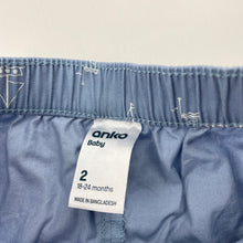 Load image into Gallery viewer, Boys Anko, blue cotton shorts, elasticated, EUC, size 2,  