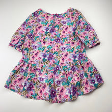 Load image into Gallery viewer, Girls Fun Spirit, lightweight floral dress, EUC, size 2, L: 39cm