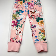 Load image into Gallery viewer, Girls Bonds, floral track pants, elasticated, Inside leg: 54cm, GUC, size 8,  