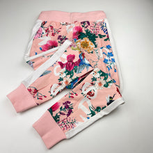 Load image into Gallery viewer, Girls Bonds, floral track pants, elasticated, Inside leg: 54cm, GUC, size 8,  