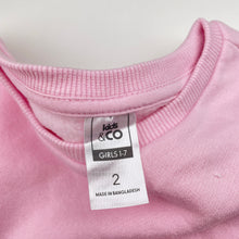 Load image into Gallery viewer, Girls Kids &amp; Co, fleece lined short sleeve sweater top, FUC, size 2,  