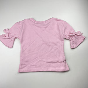 Girls Kids & Co, fleece lined short sleeve sweater top, FUC, size 2,  