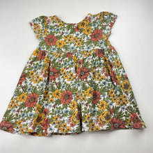 Load image into Gallery viewer, Girls Mango, floral cotton casual dress, FUC, size 1, L: 40cm