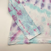 Load image into Gallery viewer, Girls Favourites, tie dyed organic cotton long sleeve tee / top, GUC, size 14,  