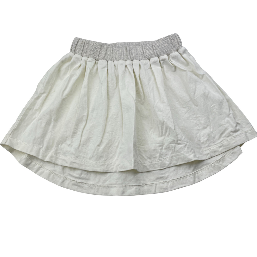 Girls Milk & Masuki, organic cotton blend skirt, elasticated, L: 27.5cm at front, EUC, size 5,  