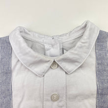 Load image into Gallery viewer, Boys Bebe by Minihaha, spliced cotton / linen romper, discolouration neck, FUC, size 0,  