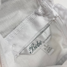 Load image into Gallery viewer, Boys Bebe by Minihaha, spliced cotton / linen romper, discolouration neck, FUC, size 0,  