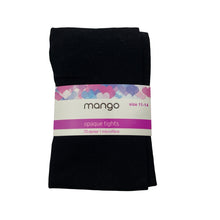 Load image into Gallery viewer, Girls Mango, black 70 denier microfibre stockings, NEW, size 11-14,  