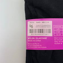Load image into Gallery viewer, Girls Mango, black 70 denier microfibre stockings, NEW, size 11-14,  