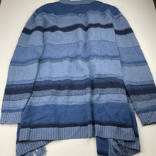 Load image into Gallery viewer, Girls Miss Understood, blue knit drape cardigan, L: 66cm, EUC, size 14,  