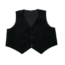 Load image into Gallery viewer, Boys black, suit/formal waistcoat / vest, armpit to armpit: 38.5cm, EUC, size 8,  