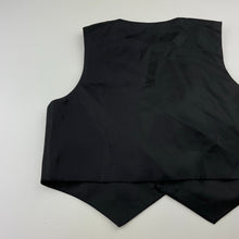 Load image into Gallery viewer, Boys black, suit/formal waistcoat / vest, armpit to armpit: 38.5cm, EUC, size 8,  
