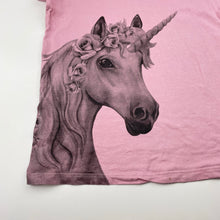 Load image into Gallery viewer, Girls Brilliant Basics, pink cotton tee / top, unicorn, FUC, size 10,  