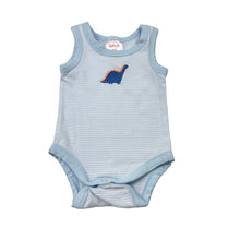 Load image into Gallery viewer, Unisex Sprout, organic cotton blend singletsuit, dinosaur, EUC, size 0000,  