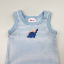 Load image into Gallery viewer, Unisex Sprout, organic cotton blend singletsuit, dinosaur, EUC, size 0000,  