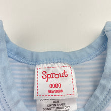 Load image into Gallery viewer, Unisex Sprout, organic cotton blend singletsuit, dinosaur, EUC, size 0000,  