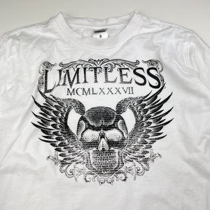 Boys Urban Supply, cotton long sleeve tee / top, skull, FUC, size 8,  