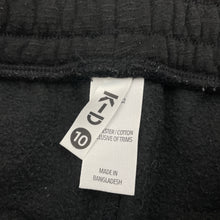 Load image into Gallery viewer, Unisex KID, black fleece lined track pants, Inside leg: 60cm, GUC, size 10,  