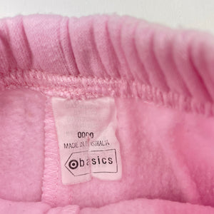 Girls Target, vintage fleece lined footed bottoms, GUC, size 0000,  