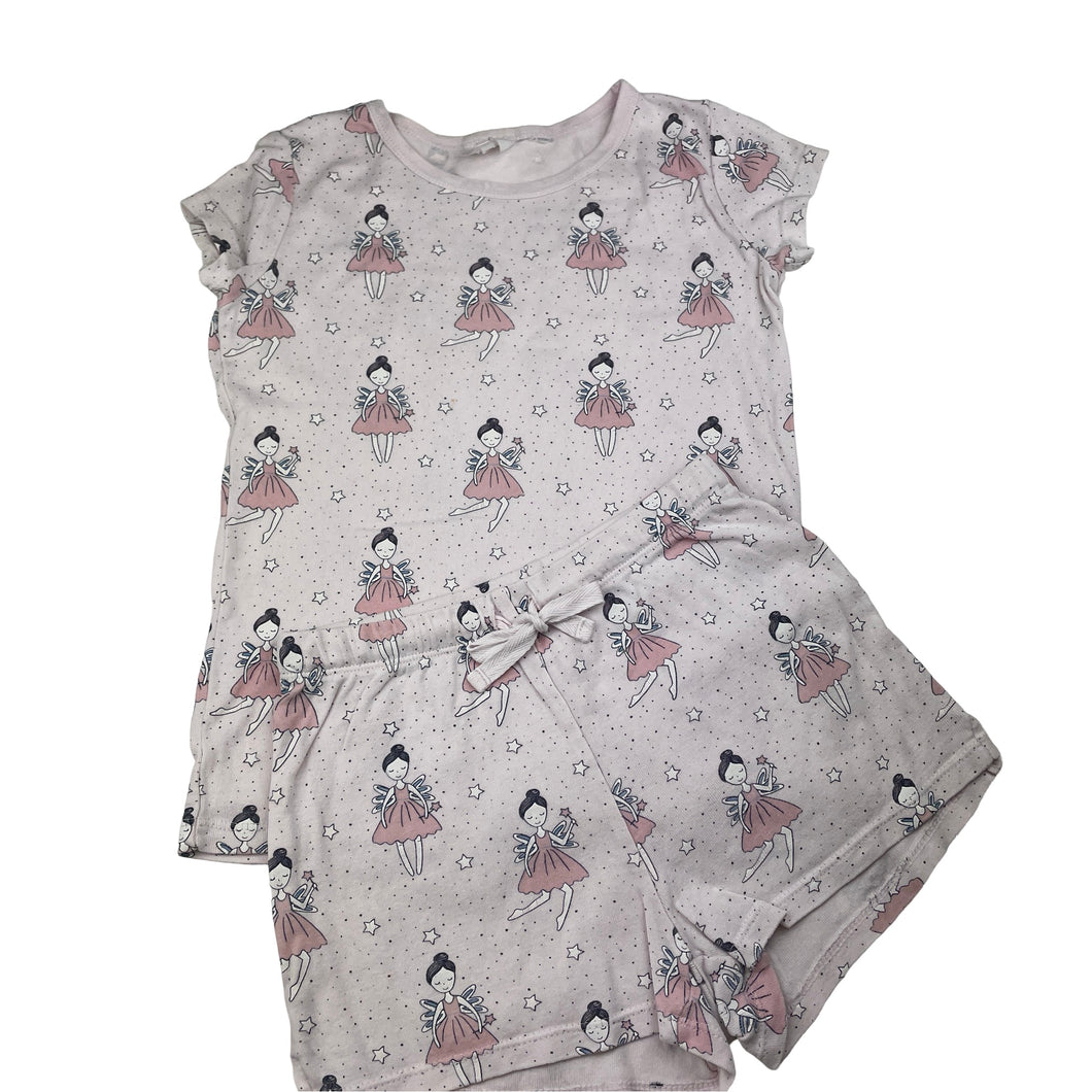 Girls Seed, cotton pyjama top & shorts, fairies, FUC, size 7,  