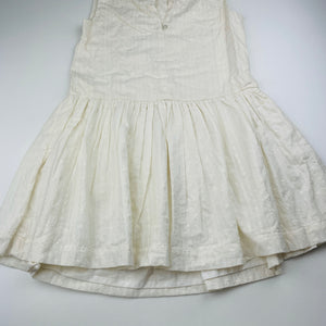 Girls Anko, lined embroidered cotton dress, NEW, size 7, L: 64cm