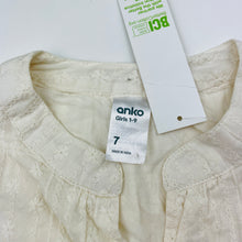 Load image into Gallery viewer, Girls Anko, lined embroidered cotton dress, NEW, size 7, L: 64cm
