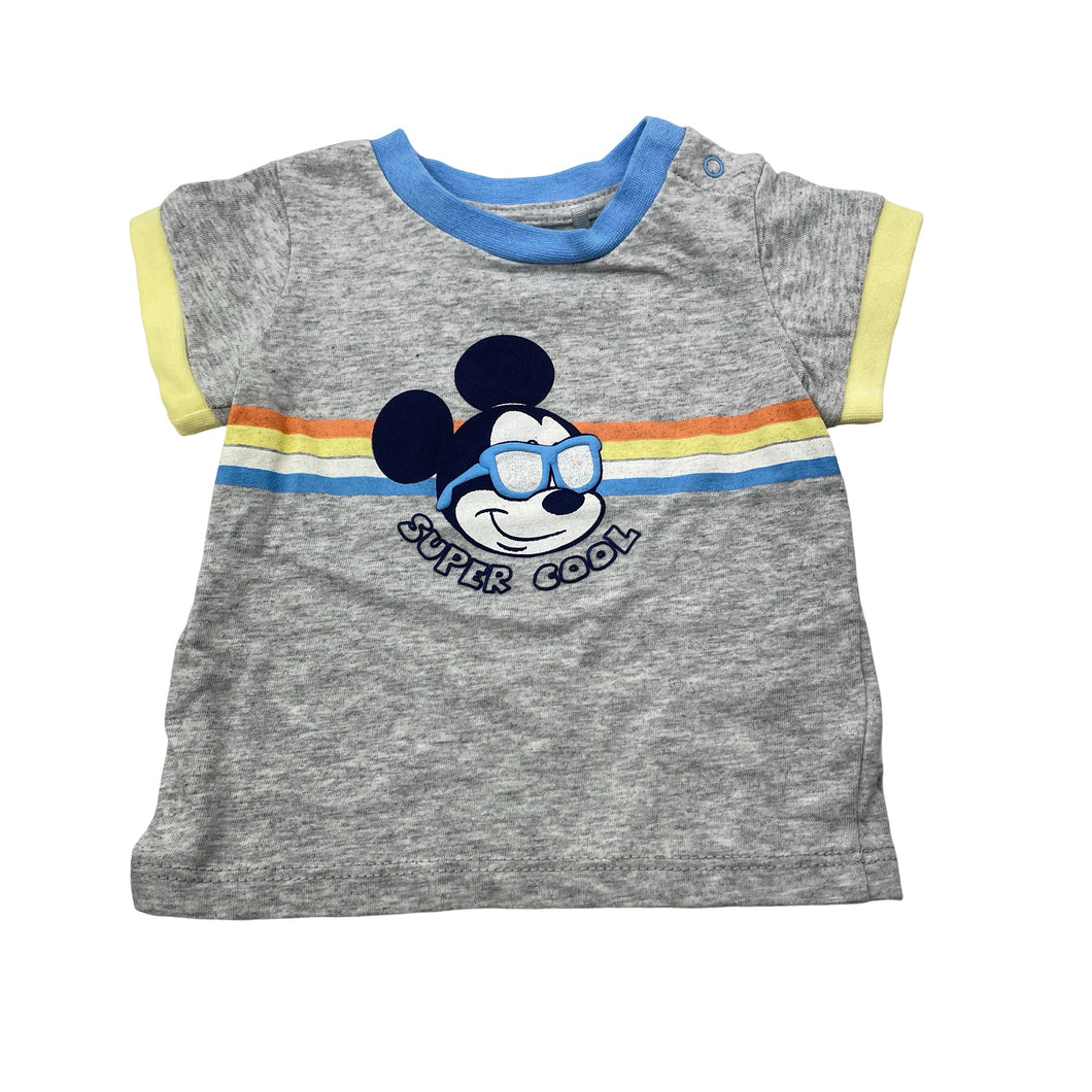 Boys Disney, Mickey Mouse cotton tee / top, GUC, size 000,  