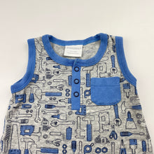 Load image into Gallery viewer, Boys Marquise, soft cotton romper, tools, EUC, size 000,  