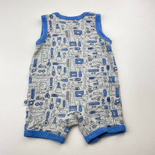 Load image into Gallery viewer, Boys Marquise, soft cotton romper, tools, EUC, size 000,  