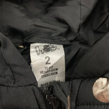 Load image into Gallery viewer, Girls H&amp;T, black &amp; gold spot lightweight jacket, FUC, size 2,  