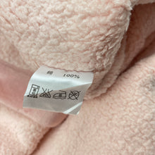 Load image into Gallery viewer, Girls pink, fleece lined velour hooded cape, L: 34cm, mark on hood, FUC, size 3-5,  