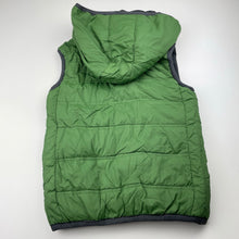 Load image into Gallery viewer, Boys Milkshake, green puffer vest / sleeveless jacket, detachable hood, EUC, size 8,  