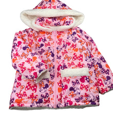 Load image into Gallery viewer, Girls Disney, Minnie Mouse reversible puffer / fleece jacket, EUC, size 6,  
