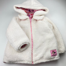 Load image into Gallery viewer, Girls Disney, Minnie Mouse reversible puffer / fleece jacket, EUC, size 6,  