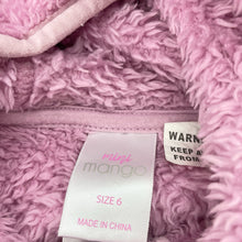 Load image into Gallery viewer, Girls Mango, fleece hooded vest, GUC, size 6,  