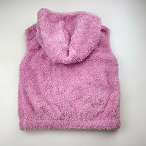 Girls Mango, fleece hooded vest, GUC, size 6,  