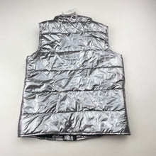 Load image into Gallery viewer, Girls B Collection, metallic silver puffer vest / jacket, NEW, size 4,  