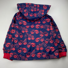 Load image into Gallery viewer, Boys Lily &amp; Dan, fleece lined waterproof jacket / coat, diggers, GUC, size 5,  