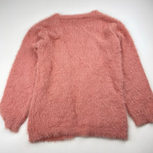 Load image into Gallery viewer, Girls Anko, soft feel fluffy open cardigan, L: 50cm, EUC, size 7,  